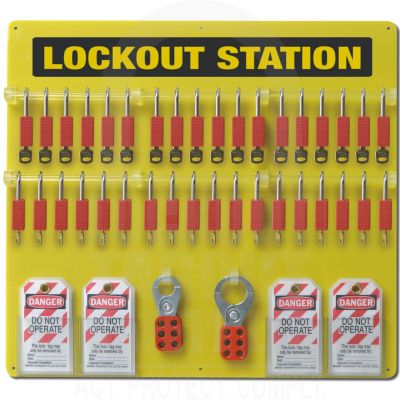 Custom LOTOB36C Lockout Tagout Board 36 Padlock Capacity Custom LOTOB36C Lockout Tagout Board 36 Padlock Capacity